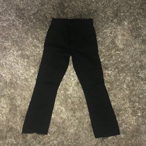 MOTHER size 28  inside crop step fray black jeans